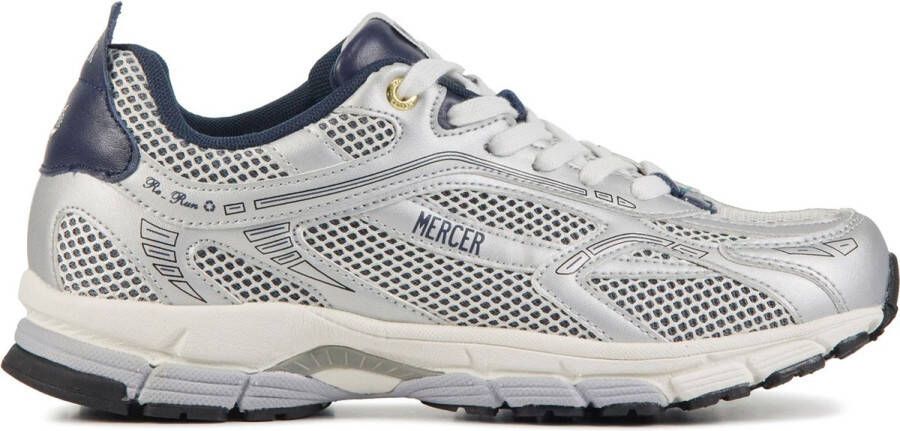 Mercer Amsterdam Sneakers Dames Lage sneakers Damesschoenen Leer Re run Sport Zilver Schoenen