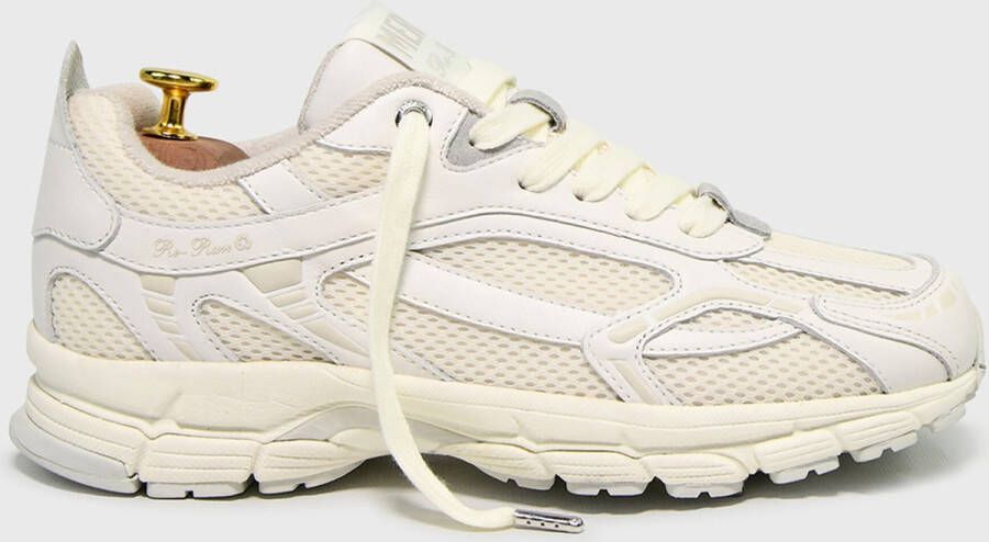 MERCER AMSTERDAM Lage Sneakers Dames The Re-run Vintage Premium Maat: 43 Materiaal: Mesh Kleur: Wit