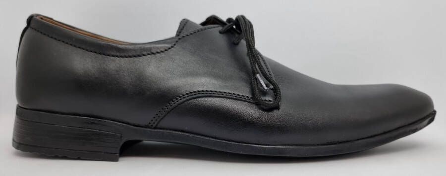 Hitman Schoenen MERIET Herenschoenen Veterschoenen Heren Zwart Echt Leer