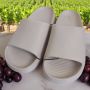 Merkloos Unisex slippers effen beige 43 (advies bestel 1 maat groter) - Thumbnail 2