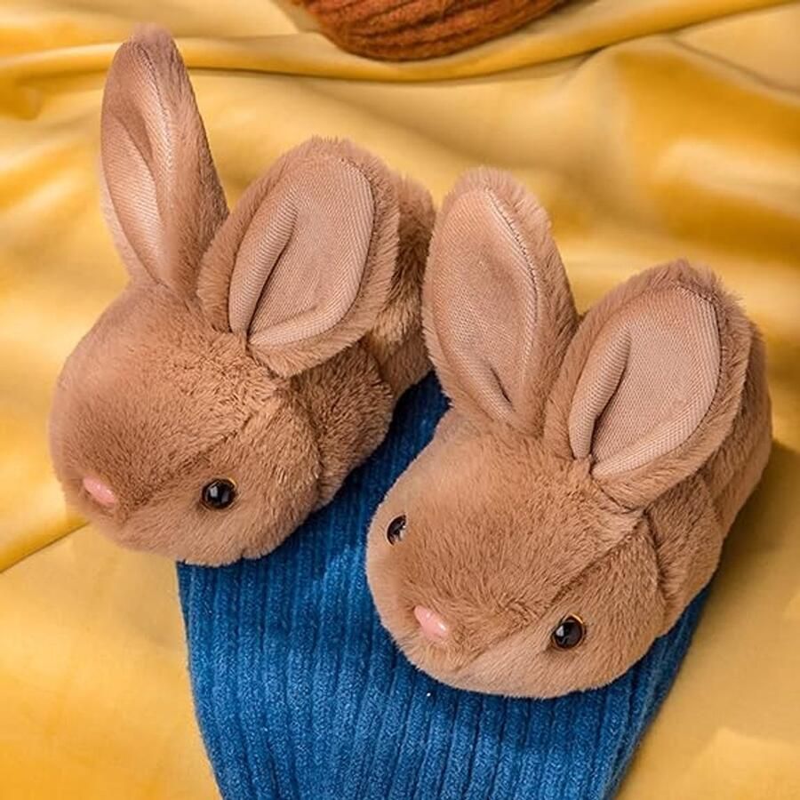 Merkloos Pantoffels Kinderen Leuke Konijn Sloffen Zachte Warme Pluche Pantoffels Antislip Winter Slippers voor Peuters