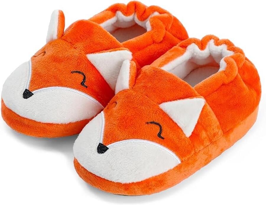 Merkloos Pantoffels Kinderen Leuke Cartoon Slippers Warm Pluche Anti-Slip Peuter Kinderen Huis Schoenen