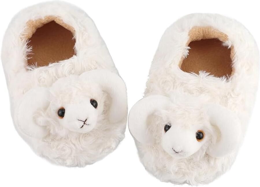 Merkloos Pantoffels Kinderen Leuke Cartoon Slippers Warm Pluche Anti-Slip Peuter Kinderen Huis Schoenen