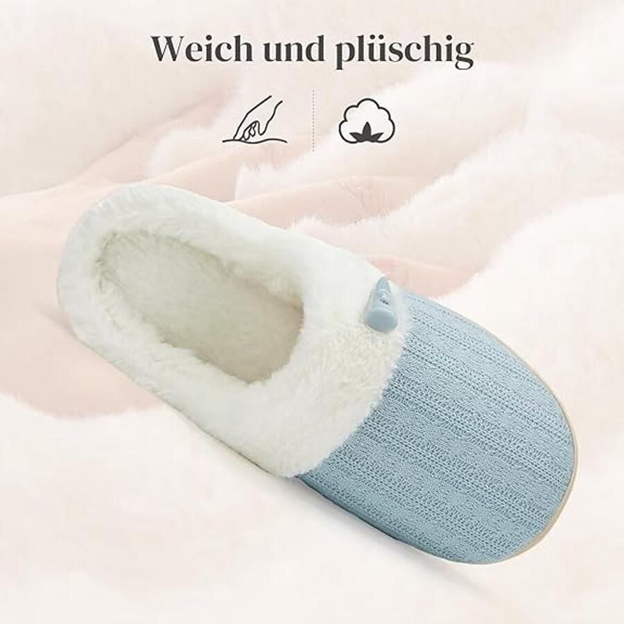 Merkloos Pantoffels Sloffen Dames Winter Warme Comfortabele Pluche Traagschuim Antislip Indoor Pantoffels