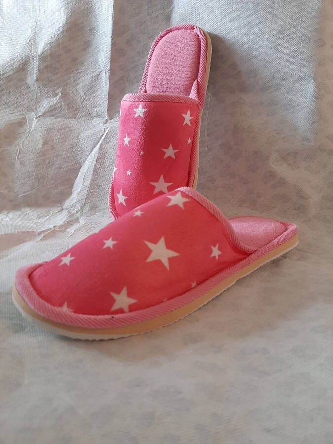 Merkloos pantoffels instappers roze dames