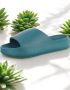 Merkloos Heren slippers effen groen - Thumbnail 3