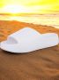 Merkloos Slippers effen wit 44 Unisex voor en - Thumbnail 1