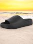 Merkloos Slippers effen zwart 45 Unisex voor en - Thumbnail 2