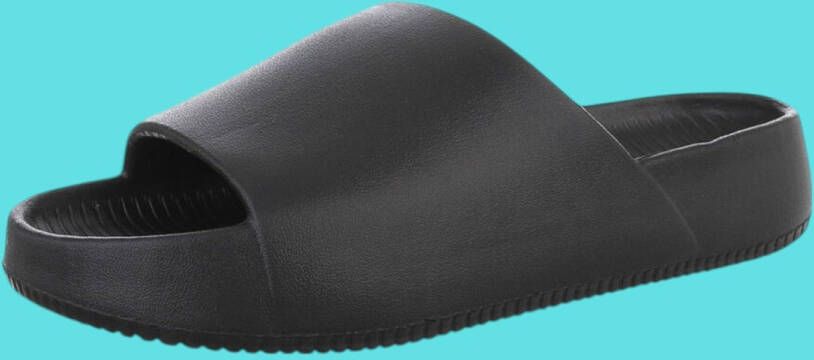 Merkloos Slippers effen zwart 45 Unisex voor en