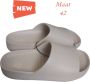 Merkloos Unisex slippers effen beige - Thumbnail 1