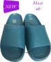 Merkloos Unisex slippers effen groen 40 (advies bestel 1 maat groter) - Thumbnail 1
