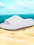 Merkloos Unisex slippers effen wit 45 (advies bestel 1 maat groter) - Thumbnail 3