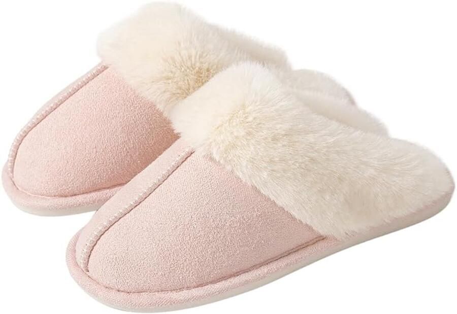 Merkloss'' 1 stuk Huis Katoenen Slipper Warm Winter Katoenen Slippers Velvet Herfst Winter Indoor Half Pack Heel Khaki 38-39 yards
