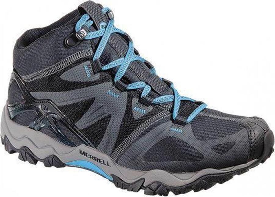 Merrell Grassbow Sport Mid GTX Wandelschoenen Vrouwen Zwart Blauw
