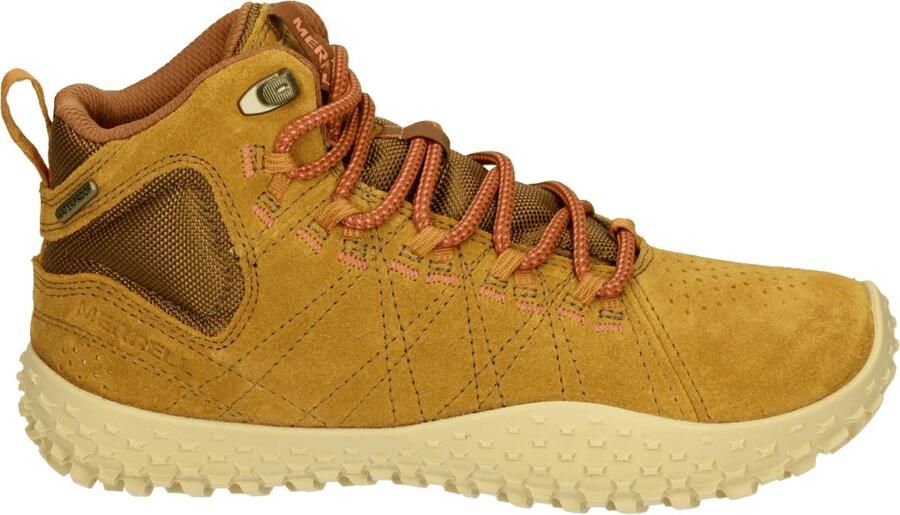 Merrell J00005163 WRAPT MID WP Half-hoge schoenen Dames wandelschoenenBarefoot Wandelschoenen Cognac