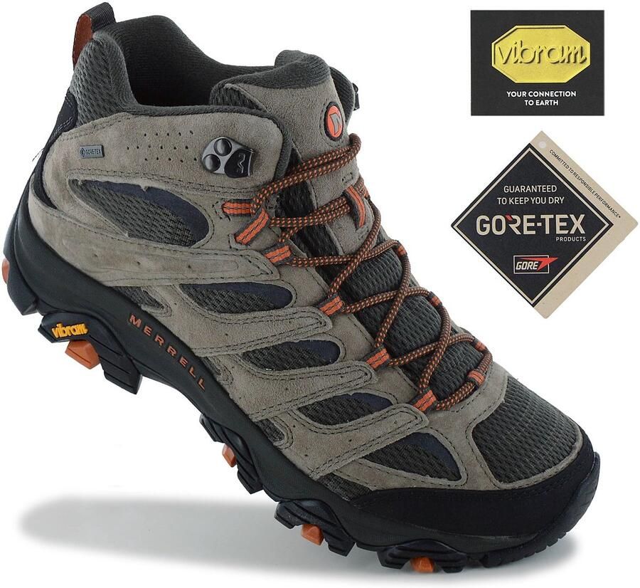 Merrell Moab 3 Mid GORE-TEX Heren Wandelschoenen Trekking Laarzen Groen-Beige J035791 - Foto 3