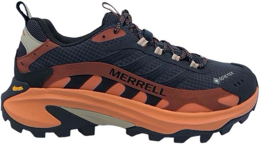 Merrell Moab Speed 2 GTX donkergrijs met oranje heren sneakers Beluga
