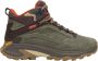 Merrell Moab Speed 2 Leer Wandelschoen Heren waterdichte mid wandelschoenen Olive - Thumbnail 1