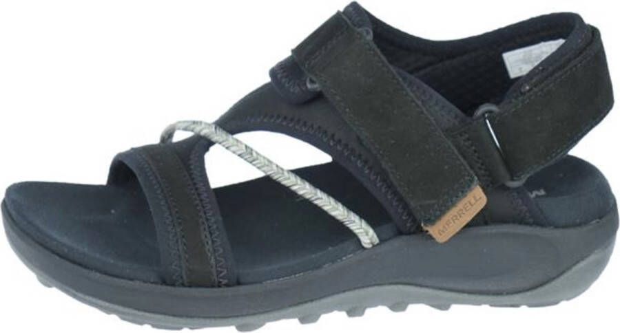 Merrell J006412~TERRAN~4~~~~~~~~~~~~~~ Sandalen met hakDames Sandalen Zwart