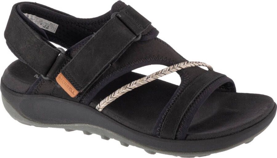 Merrell J006412~TERRAN~4~~~~~~~~~~~~~~ Sandalen met hakDames Sandalen Zwart