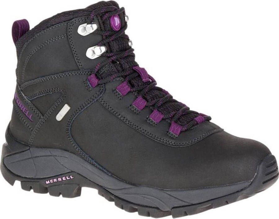 Merrell vego mid leather waterproof wandelschoenen zwart paars dames