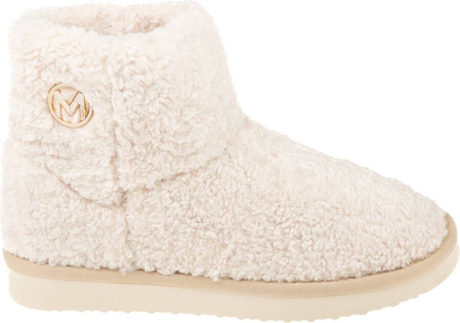 Mexx Bobby Teddy Pantoffels Sloffen Dames Beige