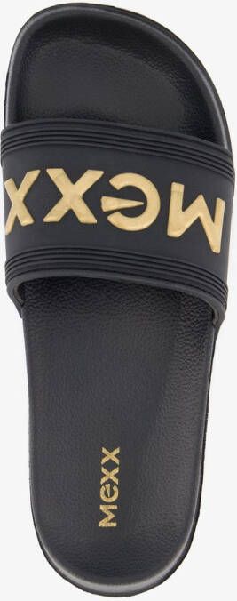 Mexx dames badslippers zwart goud