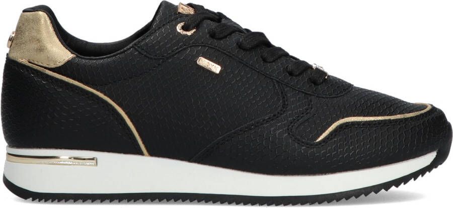 Mexx Eke sneakers met slangenprint zwart goud