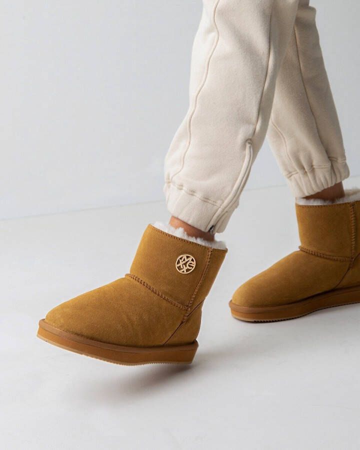 Mexx Hebony Vachtlaarzen Warme Laarzen Dames Cognac - Foto 2