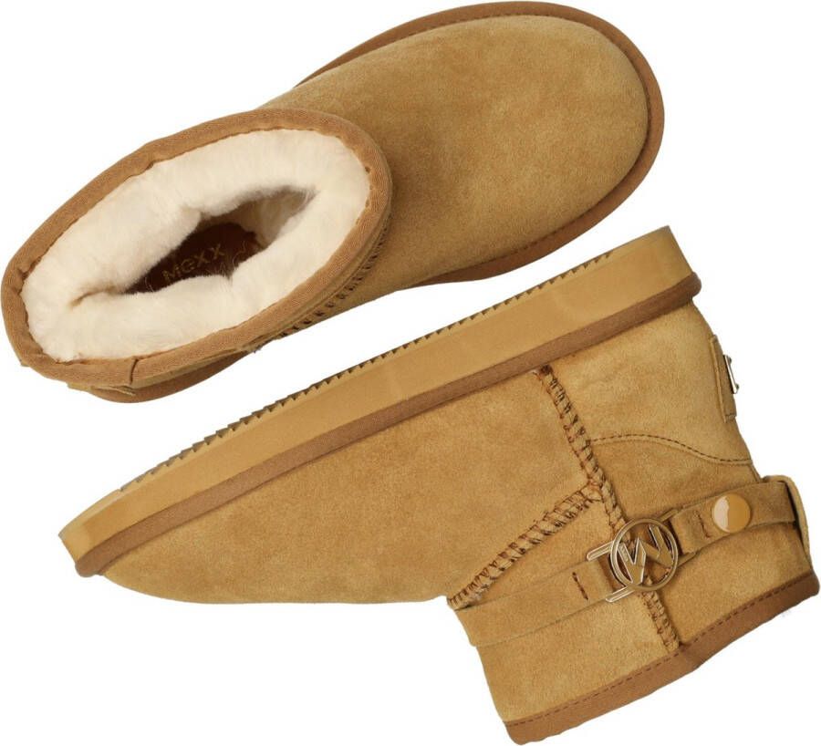 Mexx Enkellaarzen Bobby Buckle Dames Chestnut