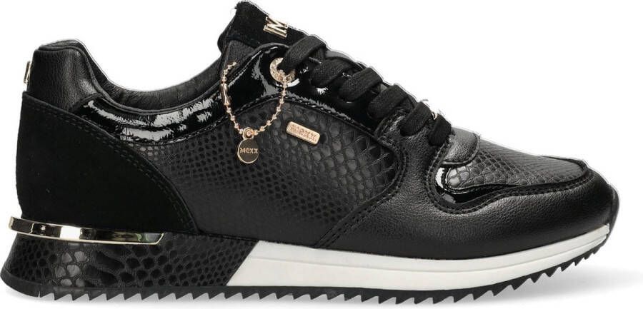 Mexx Fleur Lage sneakers Leren Sneaker Dames Zwart - Foto 4