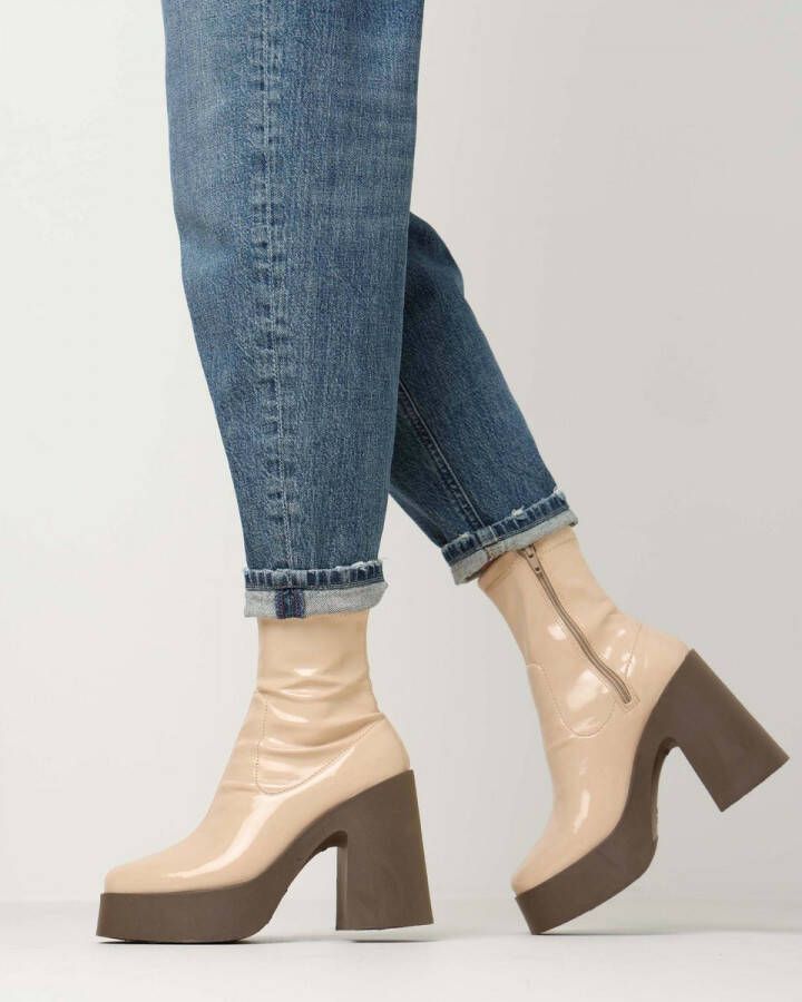 Mexx High Heel Laarzen Kirez Nude Dames Boots Ritssluiting Laarzen dames