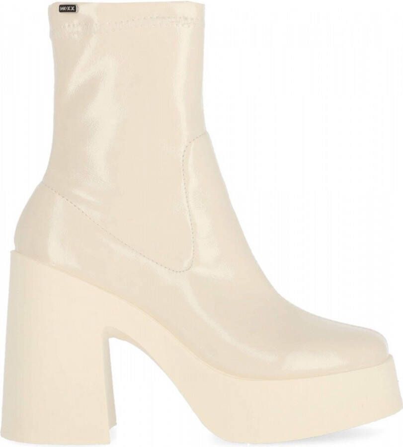 Mexx High Heel Bootie Kirez Off white Dames Boots Ritssluiting