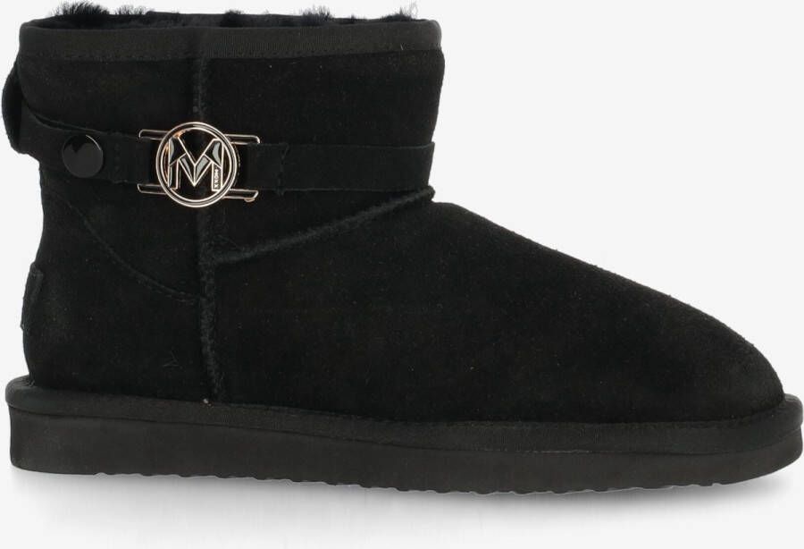 Mexx House Shoes Bobby Buckle Dames Zwart