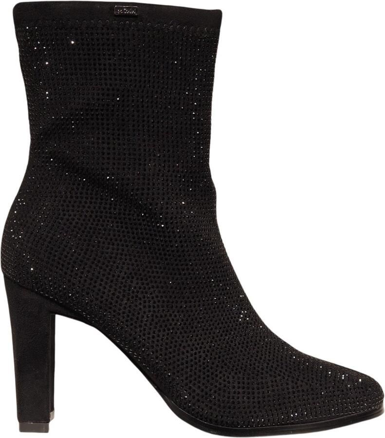 MEXX Industries Mexx Mandy Macy zwarte enkellaarzen met strass - Foto 4