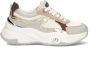 Mexx Kids XX825100-703 Meisjes Lage Sneakers Beige Grijs Wit Leer Veters - Thumbnail 3
