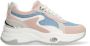 Mexx Kids XX825100-770 Meisjes Lage Sneakers Roze Blauw Leer Veters - Thumbnail 1