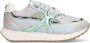Mexx Kids XX825203-559 Meisjes Lage Sneakers Groen Wit Leer Veters - Thumbnail 2