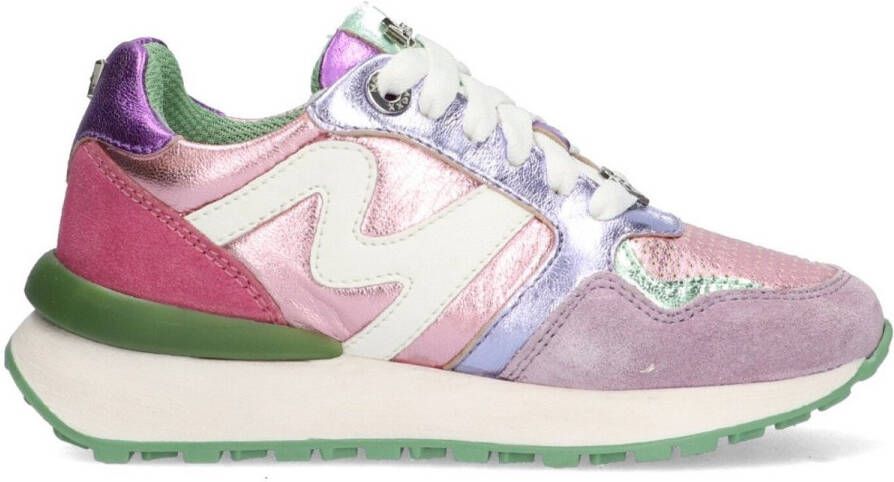 Mexx Kids XX825251-577 Meisjes Lage Sneakers Paars Roze Groen Leer Veters