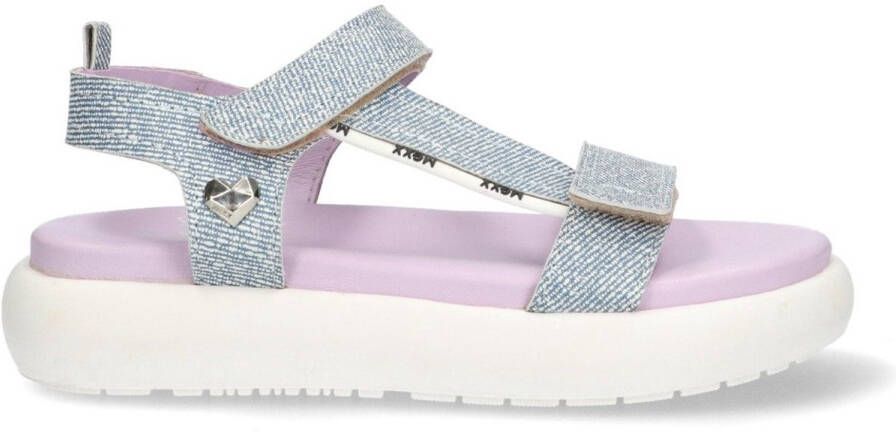 Mexx Kids XX825400-527 Meisjes Platte Sandalen Blauw Paars Leer Klittenband