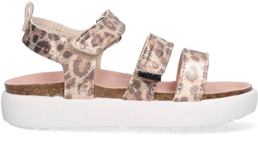 Mexx Kids XX825401-970 Meisjes Platte Sandalen Roze Print Leer Klittenband