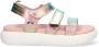 Mexx Kids XX825401-996 Meisjes Platte Sandalen Multicolor Print Leer Klittenband - Thumbnail 2
