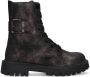 Mexx Kids XX825590-791 Meisjes Biker Boots Grijs Leer Veters - Thumbnail 3