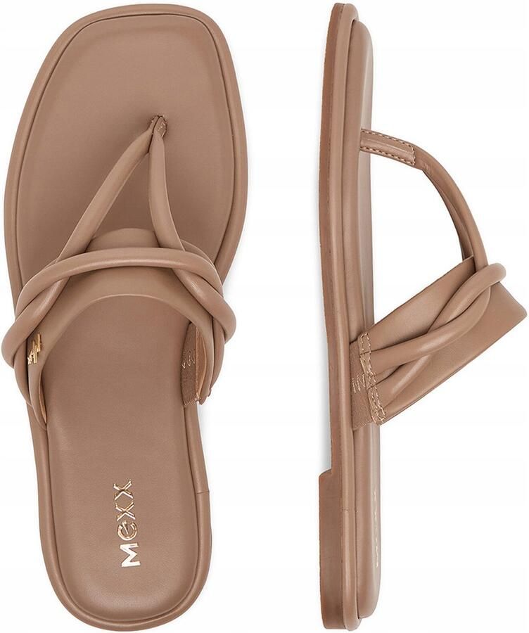 Mexx Dames Slippers Beige Leer