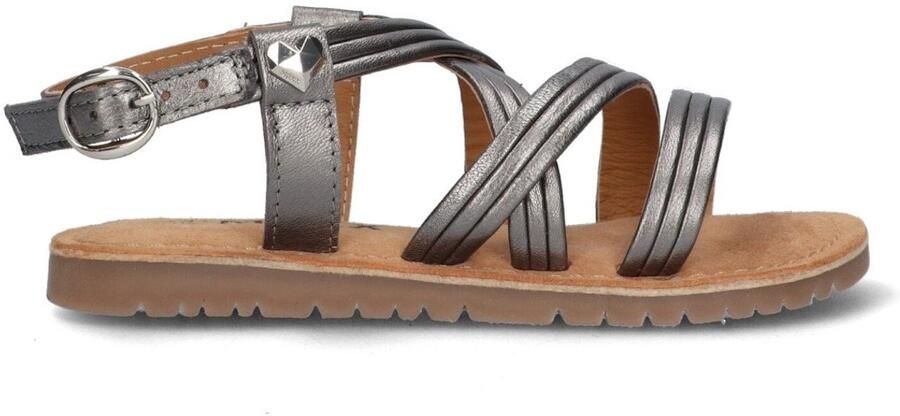 Mexx Kids XX825450-991 Meisjes Platte Sandalen Zilver Leer Klittenband