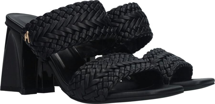 Mexx Zwarte Leren Muiltjes Lilah Black Dames - Foto 13