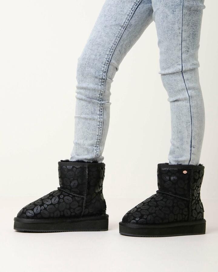 Mexx House Shoes Mid Bobby Jane Zwart Meisjes Kleding House Shoes - Foto 7