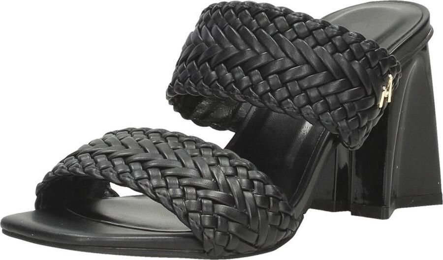 Mexx Zwarte Leren Muiltjes Lilah Black Dames - Foto 8