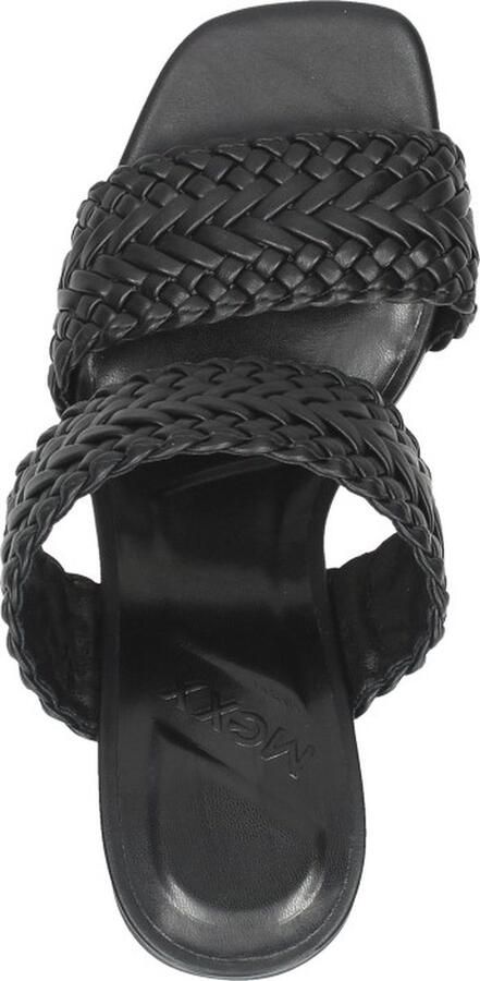 Mexx Zwarte Leren Muiltjes Lilah Black Dames - Foto 12