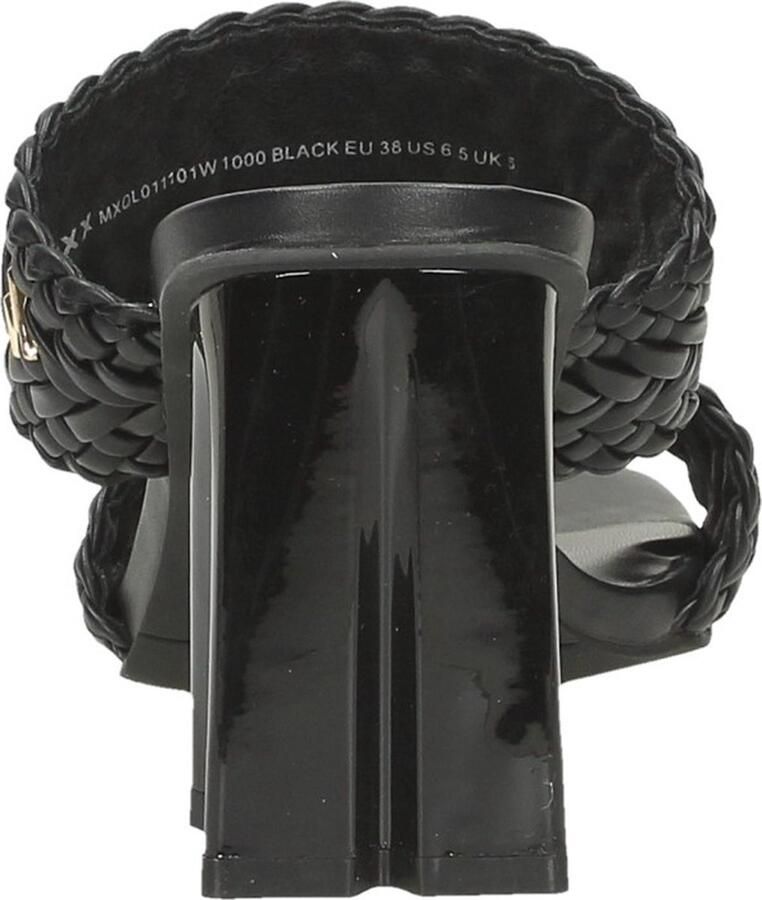 Mexx Zwarte Leren Muiltjes Lilah Black Dames - Foto 3